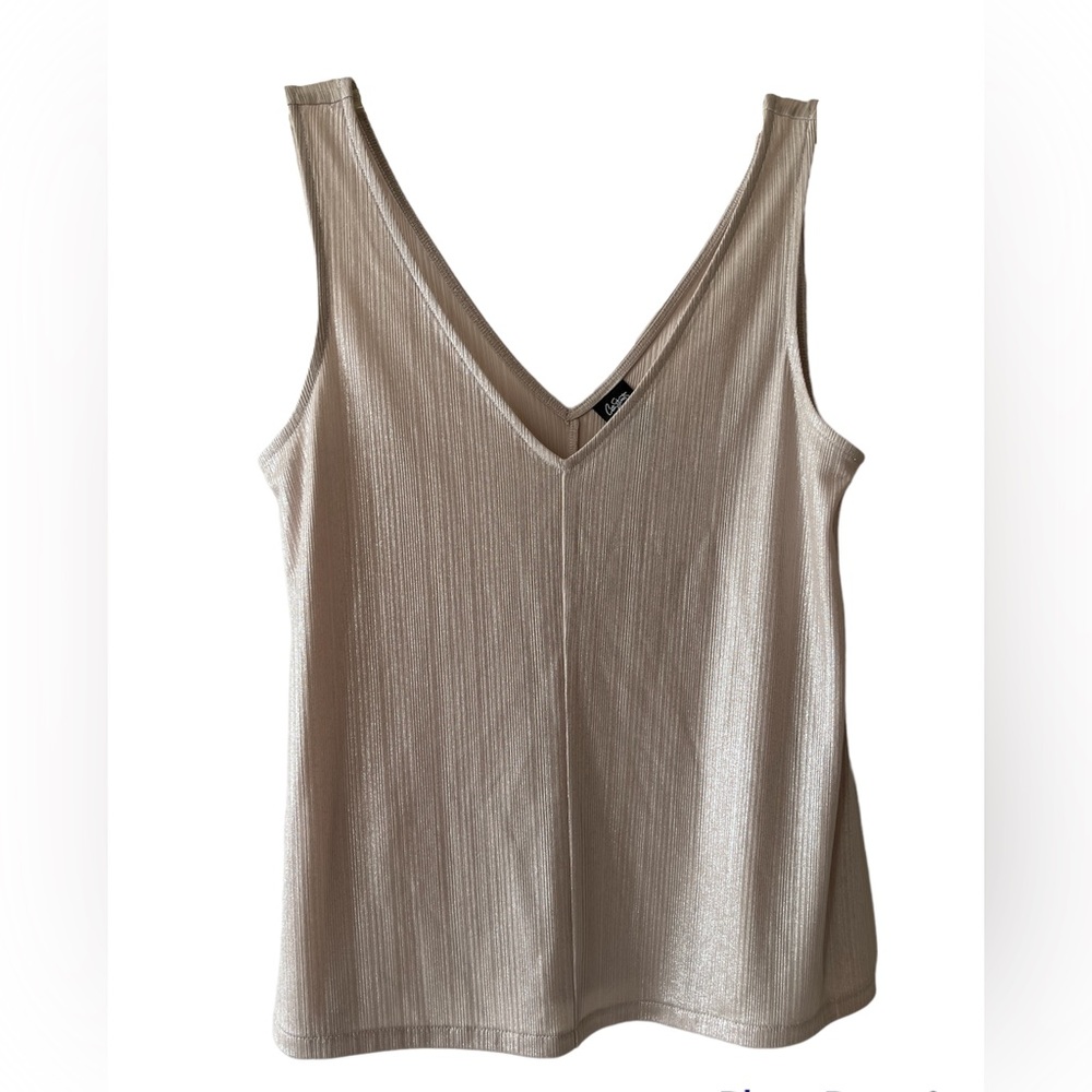 City Streets Silver Blouse Size XS